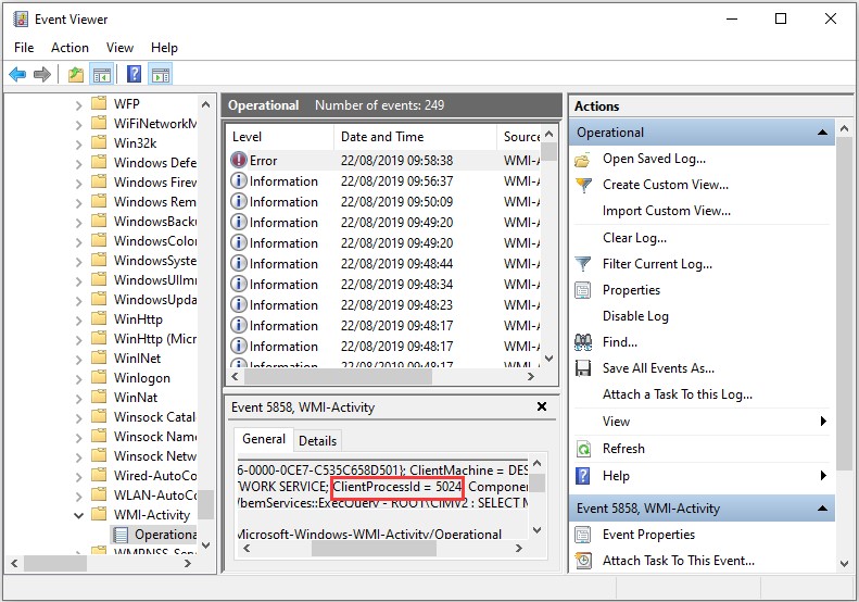 identify the reason for high CPU usage