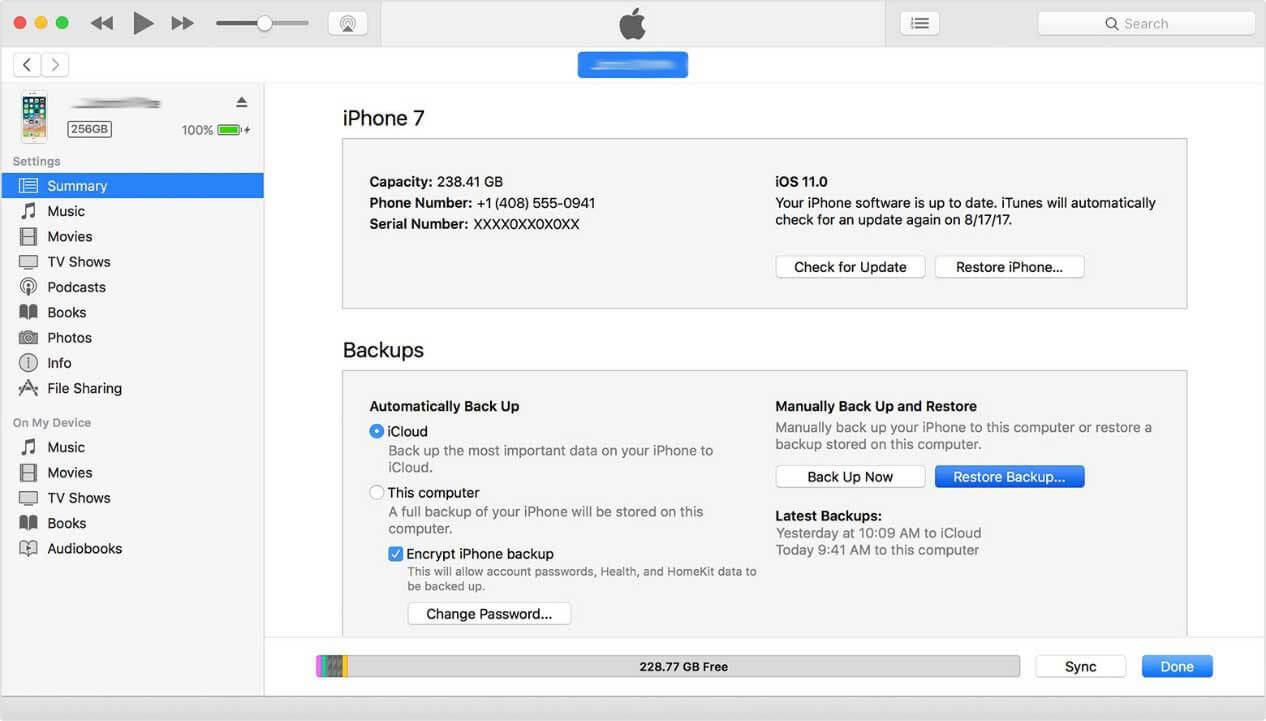 recover with iTunes