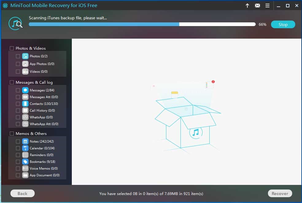 show the scanning process