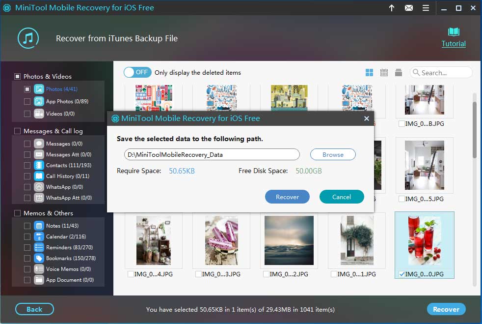 choose a data save location