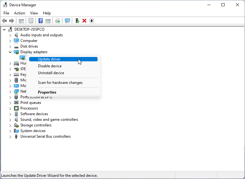 update display adapter driver