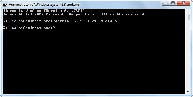 execute o comando em cmd