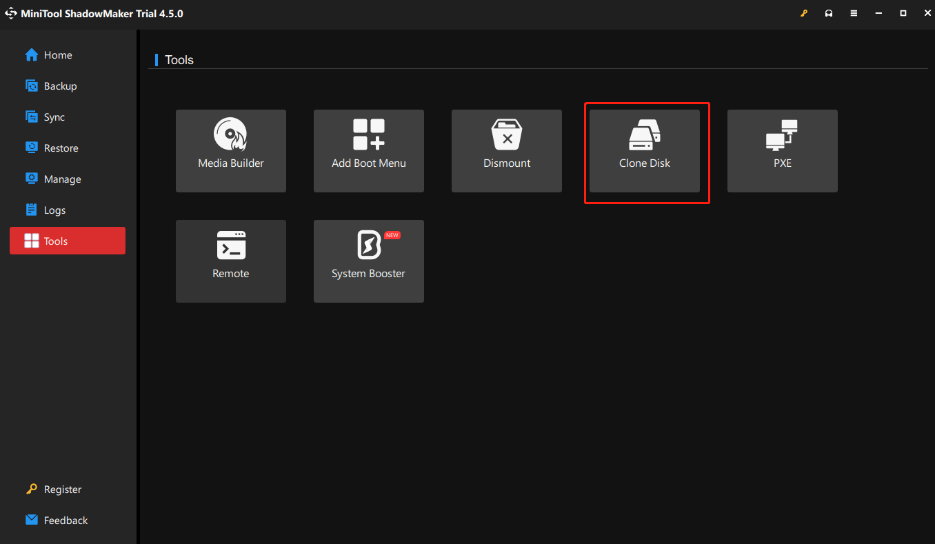 choose Clone Disk
