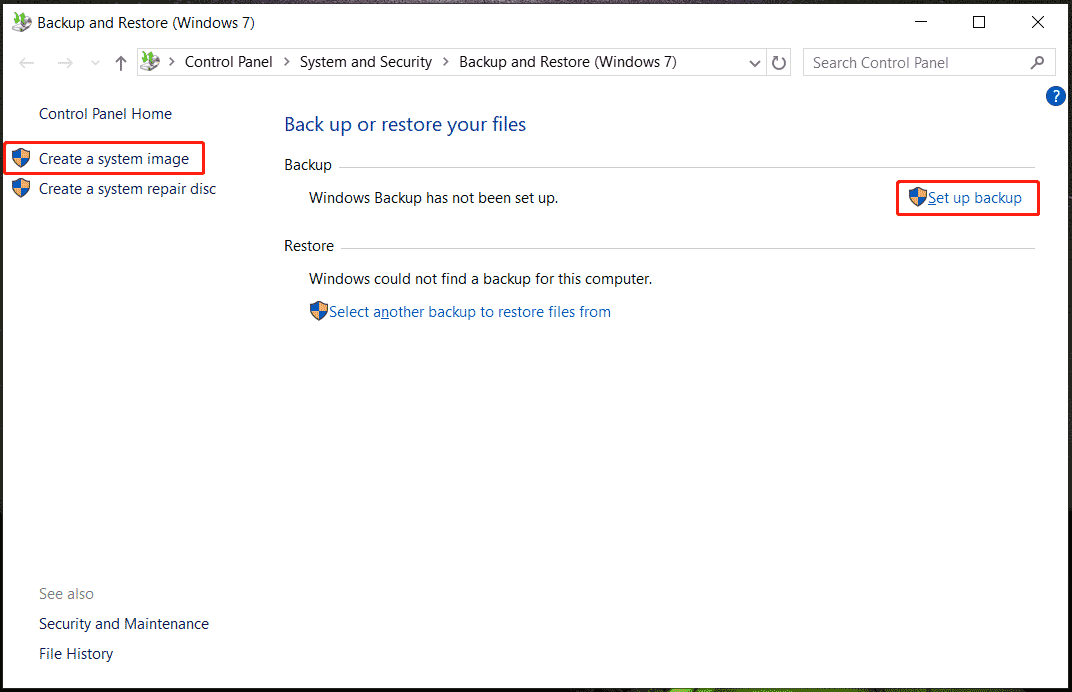Backup and Restore