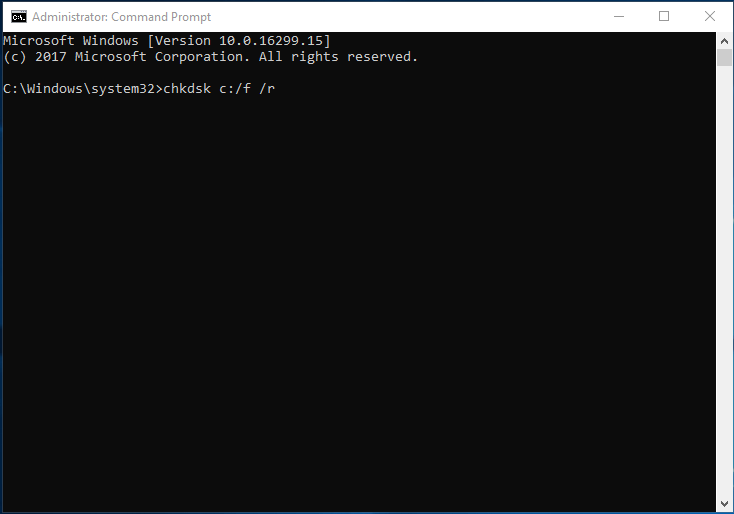 type the command and hit Enter to continue