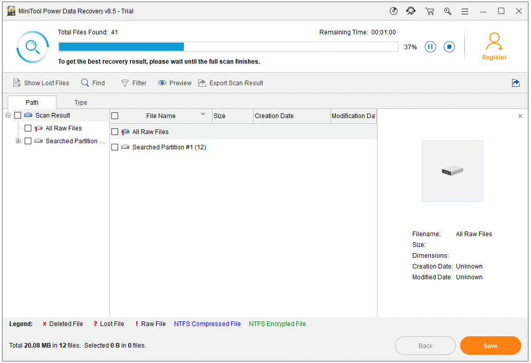 Find and save needed files