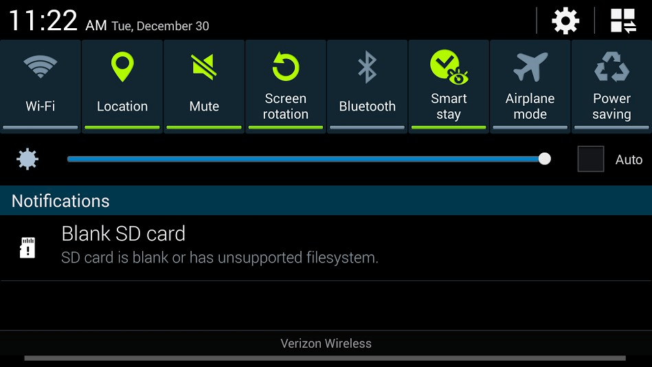 blank SD card