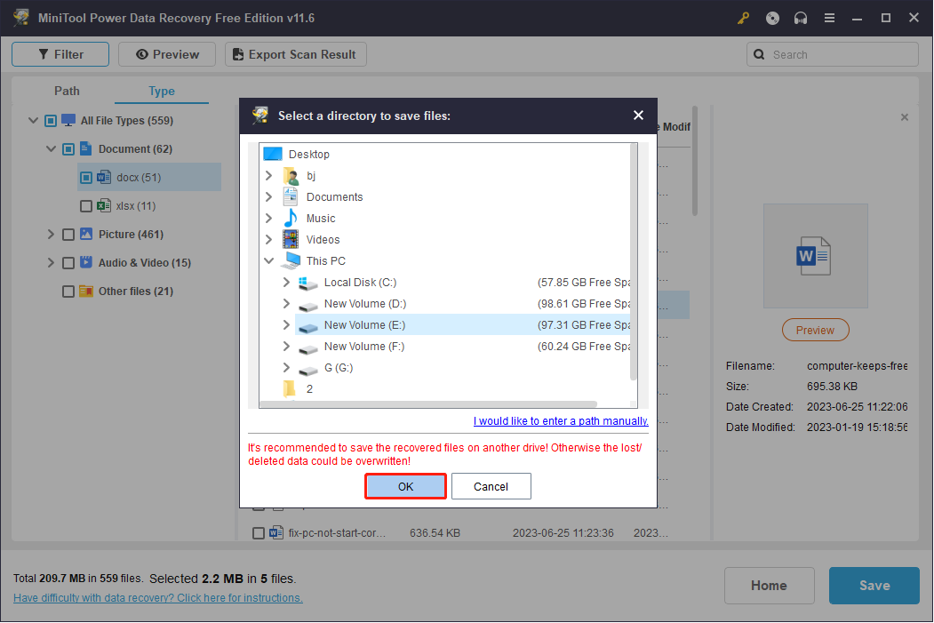 recover files