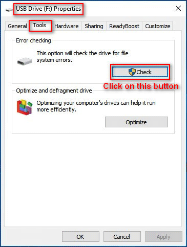 disk error checking