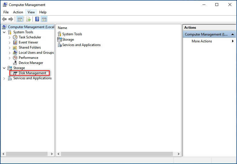 run chkdsk in Disk Management