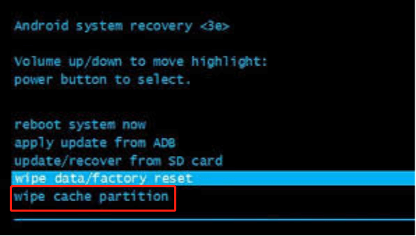 wipe cache partition