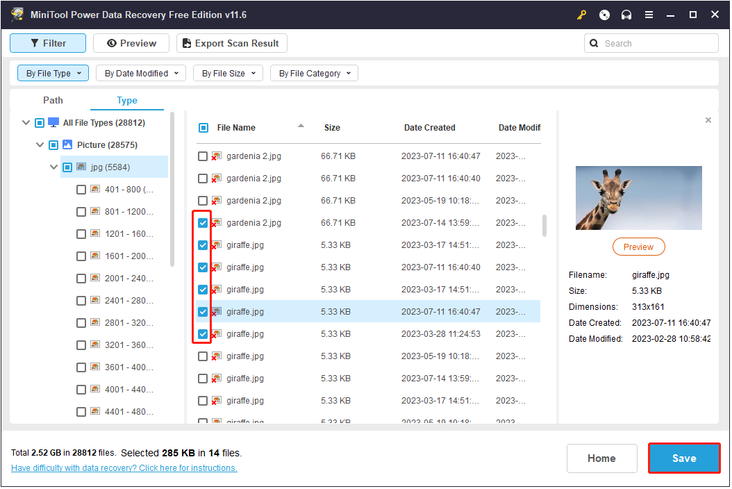 save wanted files