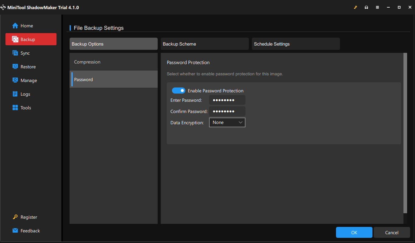 encrypt your backup