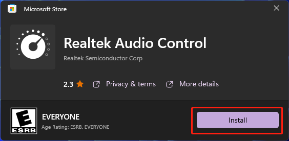 click Install