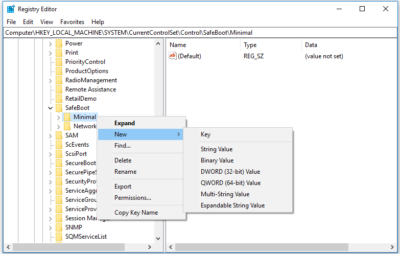 run Windows Installer in Safe Mode