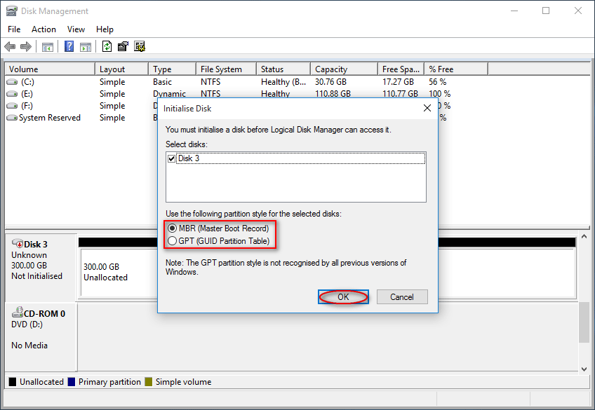 Initialize Disk