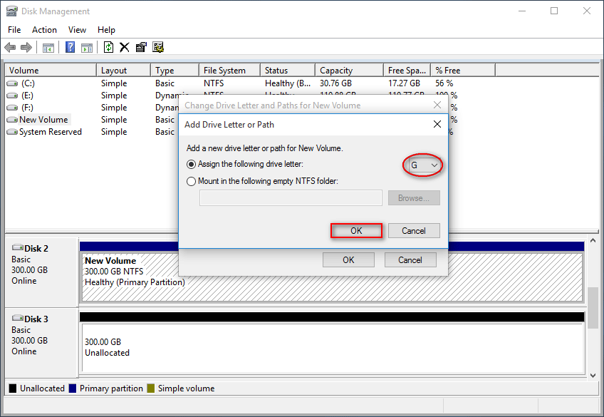 Add Drive Letter or Path