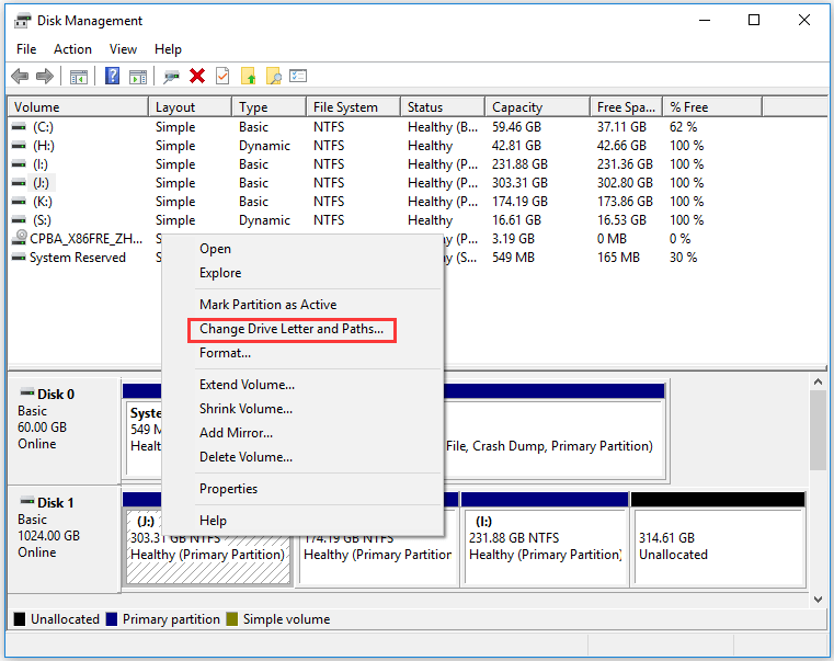 assign new drive letter for the SD card
