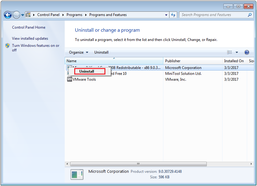 uninstall unwanted programs