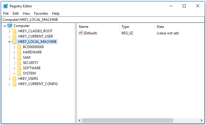 HKEY_LOCAL_MACHINE