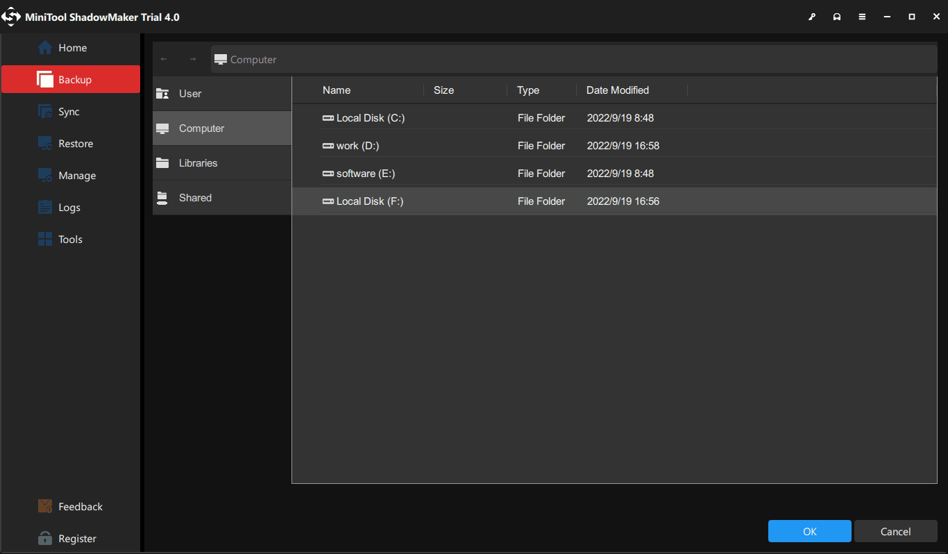 back up files to external hard drive