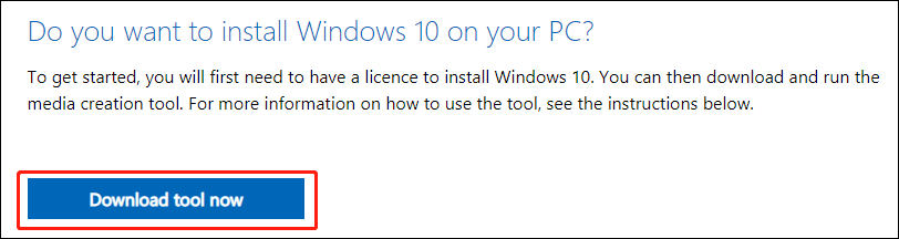 click Download tool now