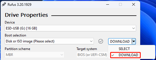 choose DOWNLOAD