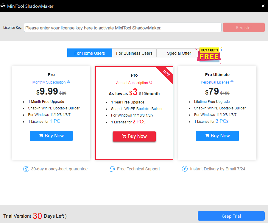 launch MiniTool ShadowMaker