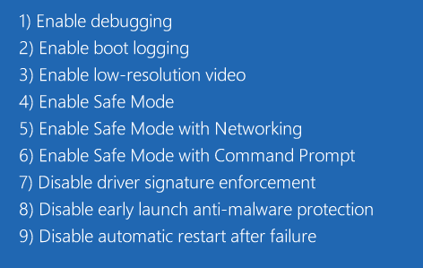 types of safe mode
