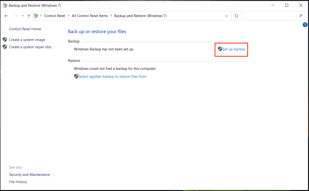 Backup and Restore