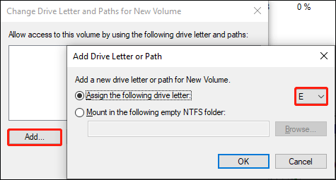 change the drive letter