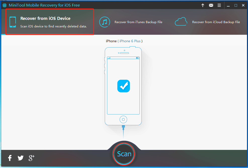 choose the button to scan the device
