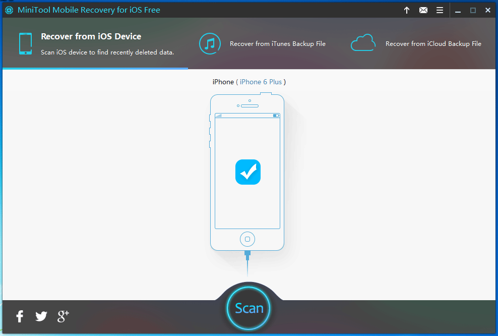 click the button to scan the device