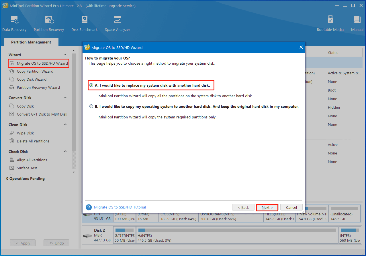 choose a migration option