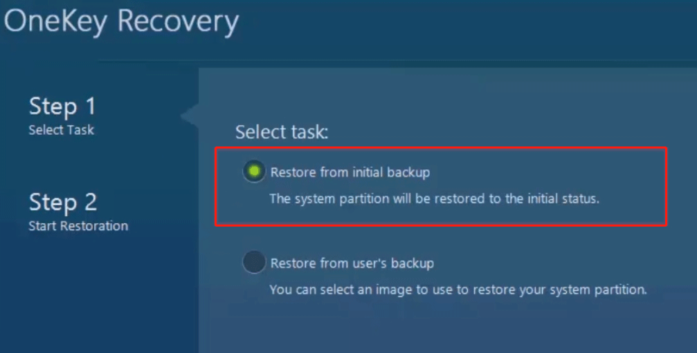 restore Lenovo to factory reset
