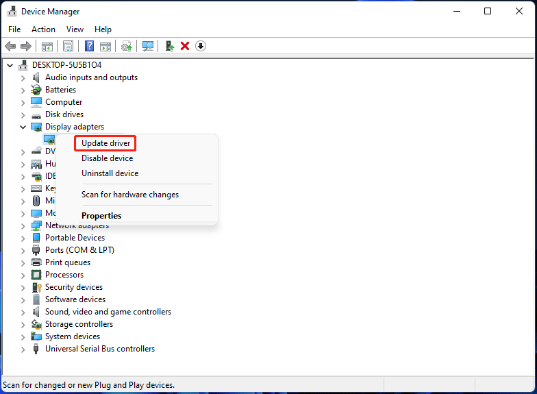 update GPU driver Windows 11