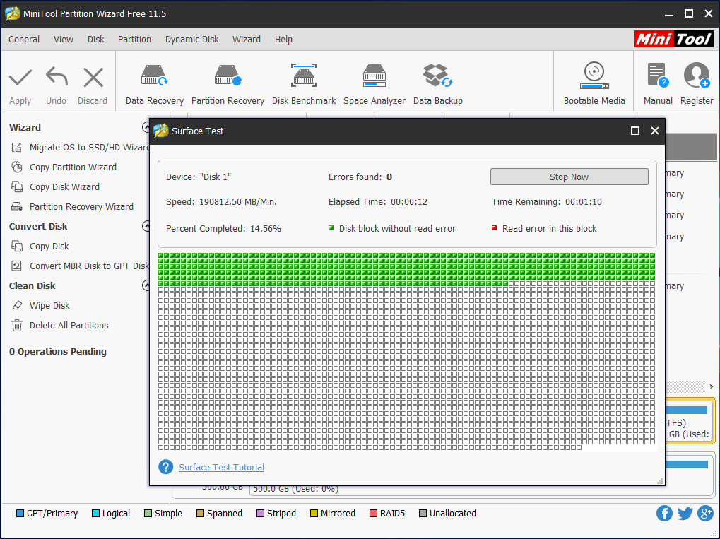 surface test hard drive