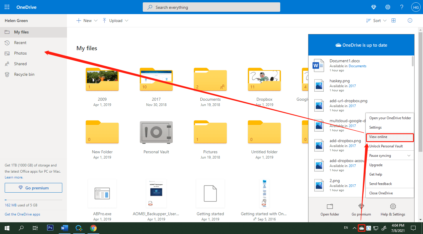 view online OneDrive