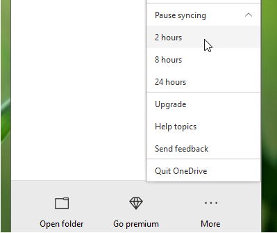 pause syncing