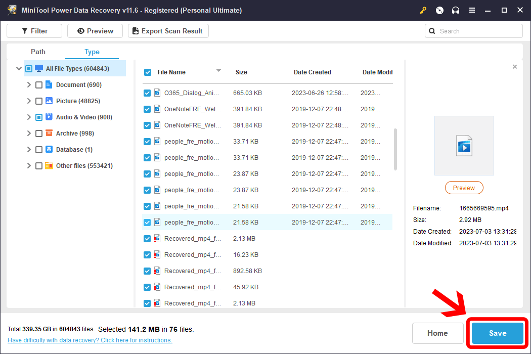 Power Data Recovery Software Screenshot 3