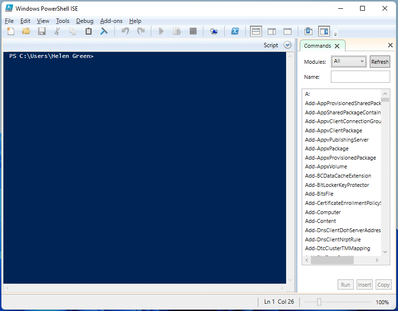 Windows PowerShell ISE
