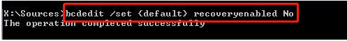 input the correct command in the window
