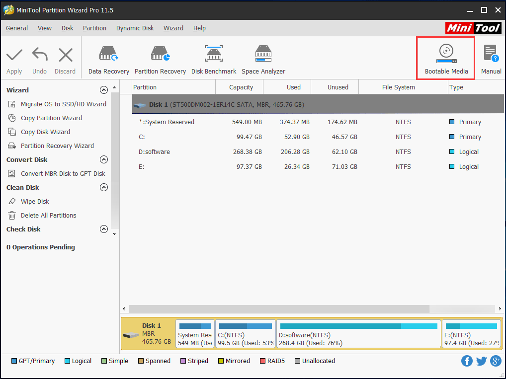 click Bootable Media