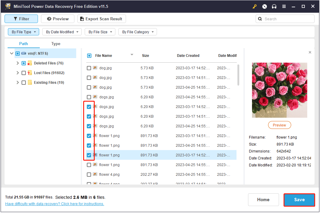 save all needed files