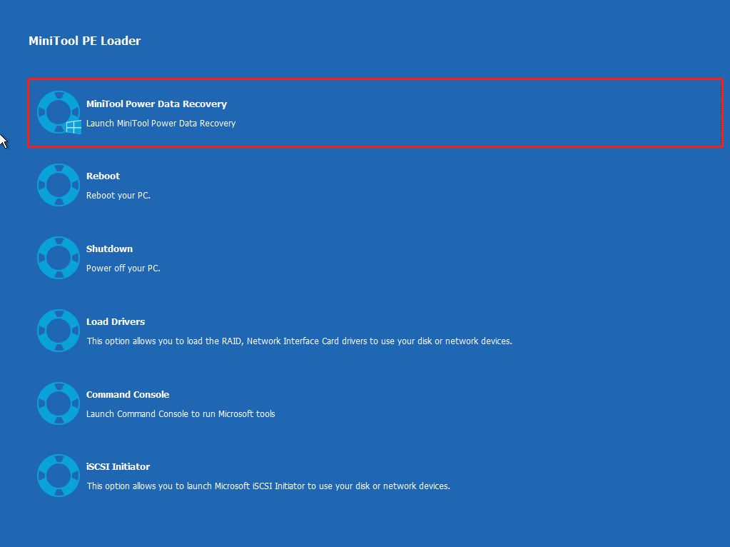 launch MiniTool Power Data Recovery