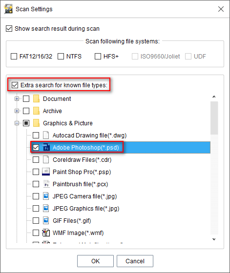 set file types