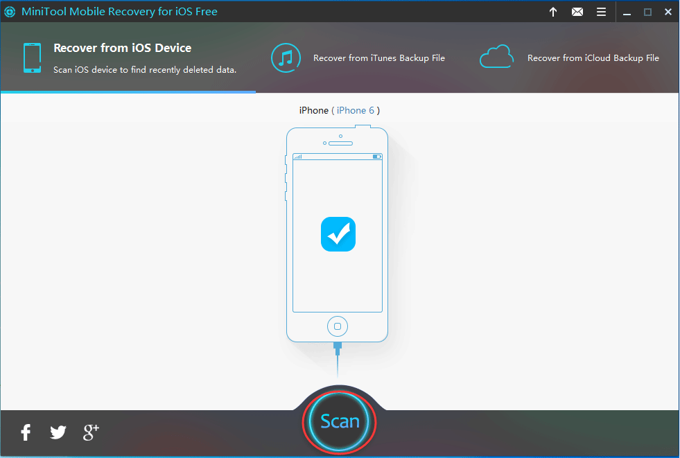 click Scan to scan the device