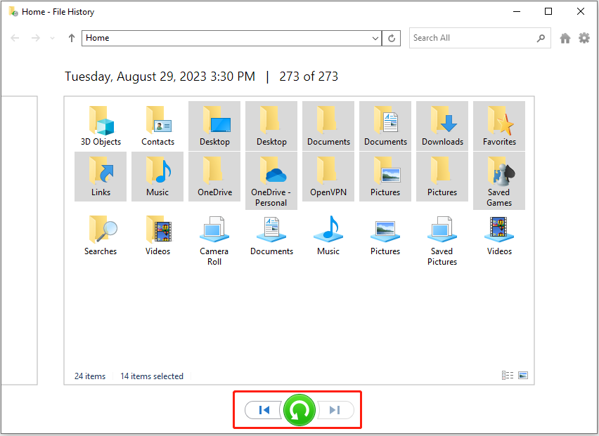 restore needed files