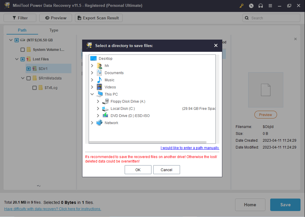 select a storage location