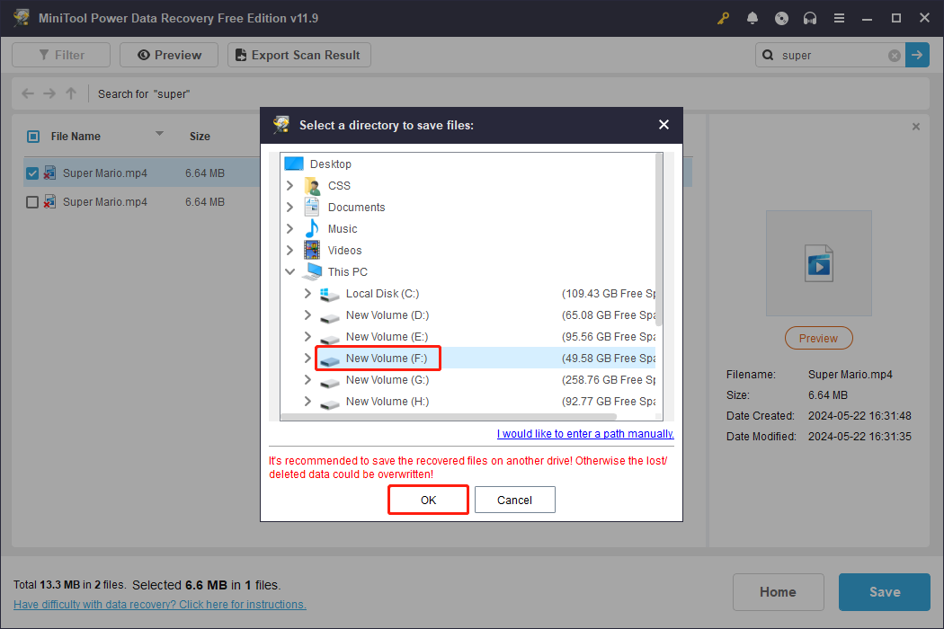 recover files